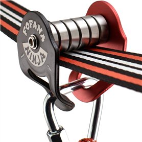 Fofana Rouleau de slackline Ninja Slider - Transformez les slacklines en Ziplines avec les nouveaux accessoires les plus amusant