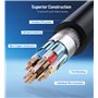 Cable Matters [certifié VESA] Câble DisplayPort 2.1 54Gbps 3m, câble DP54 avec, 8K 165Hz, 4K 500Hz en noir avec FreeSync, G-SYNC