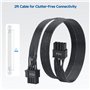 Cable Matters Câble d'alimentation GPU 8 broches 60cm, Câble EPS 8 broches/ATX 8 broches mâle vers PCIe 6+2 broches mâle, Câble 