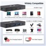 Cable Matters Commutateur USB 4 ports 10 Gbps et USB C pour 2 ordinateurs avec télécommande, commutateur KVM switch USB C, parta