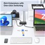 Cable Matters Commutateur USB 4 ports 10 Gbps et USB C pour 2 ordinateurs avec télécommande, commutateur KVM switch USB C, parta