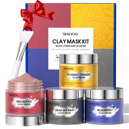 Lot de 4 Masques à L'argile
