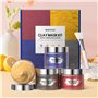 Lot de 4 Masques à L'argile, Masque à L'argile à La Vitamine C Curcuma, Masque à La Boue Mer Morte, Masque à L'argile Aux Myrtil