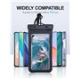 NEUTYPECHIC 3 Pièces Pochette Etanche Smartphone, Pochette Telephone Portable Etanche IPX8, Coque pour Aller sous l'eau pour iPh