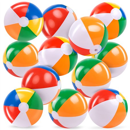 JOYIN Balles de Plage Arc-en-Ciel (12 pièces)
