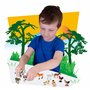 Cubitube - Animaux de la Ferme de Deluxebase. 11 pièces de Petites Figurines d'animaux de la Ferme. Tube de Rangement en Plastiq