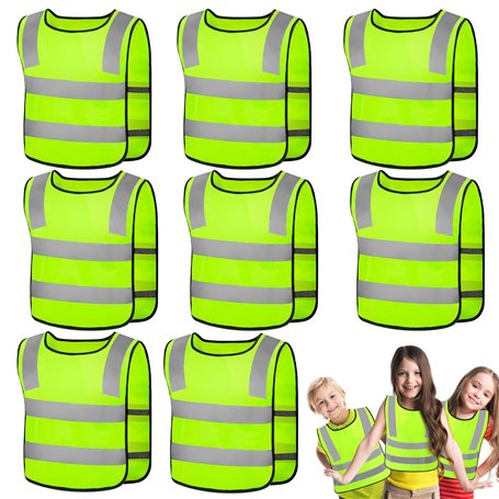 Vegena 8 Pcs Gilet de Sécurité pour Enfants
