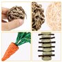Jouets à Mâcher pour Lapin,11 PCS Jouets pour Petits Animaux,Jouets de Hamsters,Jouets de Cochon D'Inde,Naturel Petits Animaux M
