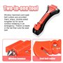 Nizirioo 4 Pièces Marteaux De Secours, Brise Vitre Coupe Ceinture, Marteau De Sécurité pour Voiture avec Sifflet Outils D’Évacua