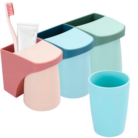 Nizirioo Lot De 3 Portebrosse À Dents avec Gobelet Magnétique