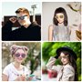 MEYAGOT Lot de 12 Lunettes de Soleil Fluo, Fantaisie pour Fête, Anniversaire, Carnaval, Pool Party - Hommes Femmes (12 Pièces Mu