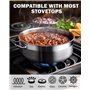 Cooks Standard Sauteuse profonde avec couvercle, poêle à frire profonde professionnelle en acier inoxydable 18/10 avec couvercle