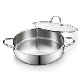 Cooks Standard Sauteuse profonde en acier inoxydable multicouche de 5