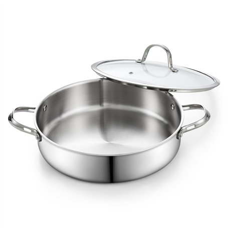 Cooks Standard Sauteuse profonde en acier inoxydable multicouche de 5