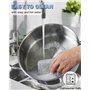 Cooks Standard Sauteuse profonde en acier inoxydable multicouche de 5,5 litres, poêle à frire de 30,5 cm, grande poêle avec couv