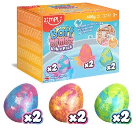 Zimpli Kids 6 x grandes bombes de bain aux œufs