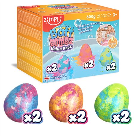 Zimpli Kids 6 x grandes bombes de bain aux œufs