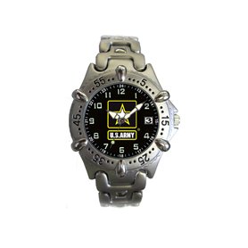 Aqua Force armée Frontier Montre avec Cadran Noir et Bracelet en métal de 40 mm