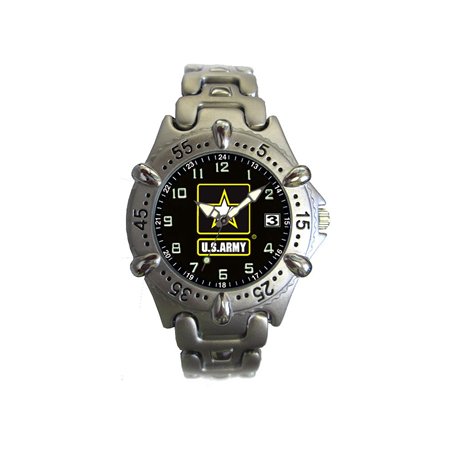 Aqua Force armée Frontier Montre avec Cadran Noir et Bracelet en métal de 40 mm