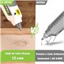 WORKPRO Pistolet à Colle Chaude Sans Fil 12 V avec 15 Bâtons de Colle 200x11mm, Batterie Lithium-ion 2000mAh, Chargement par USB