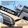 WORKPRO Pistolet à Colle Rechargeable 3,6 V, Pistolet à Colle sans Fil avec Batterie 2600 mAh et 20 Bâtons de Colle(7*100 mm), A