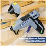 WORKPRO Pistolet à Colle Rechargeable 3,6 V, Pistolet à Colle sans Fil avec Batterie 2600 mAh et 20 Bâtons de Colle(7*100 mm), A