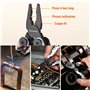 ValueMax Pince Multifonction en Acier Inoxydable 13 en 1, Couteau Multifonction, Multitool Parfait pour Extérieur, Camping, Rand