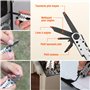 ValueMax Pince Multifonction en Acier Inoxydable 13 en 1, Couteau Multifonction, Multitool Parfait pour Extérieur, Camping, Rand