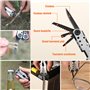 ValueMax Pince Multifonction en Acier Inoxydable 13 en 1, Couteau Multifonction, Multitool Parfait pour Extérieur, Camping, Rand