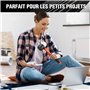 ValueMax Maillet en Caoutchouc 450g Bicolore, Marteau de Carreleur avec Tête Souple et Manche en Fibre de Verre, Idéal pour la P