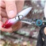 FLISSA Pince de Pêche Multifonction Mini, Accessoires de Pêche avec Lames en Acier, Retire-Hameçons Coupe-Ligne, Rétracteur, Ide