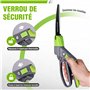 WORKPRO Cisaille à Gazon Rotative 360°, Cisaille Orientable avec Verrou de Sécurité, Poignée Ergonomique, Outil de Jardinage pou