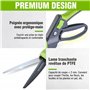 WORKPRO Cisaille à Gazon Rotative 360°, Cisaille Orientable avec Verrou de Sécurité, Poignée Ergonomique, Outil de Jardinage pou