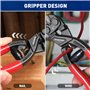 WORKPRO Mini Coupe-boulons 200 mm, Coupe-câble en Acier Allié Forgé au Cr-V, Capacité de Coupe 4 mm avec Ressort Télescopique, R