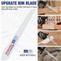 WORKPRO Lames de Scie Sabre, 6 Pièces BIM 14/18/24/6 TPI Lame de Scie pour Métal et Bois avec Boîte de Rangement