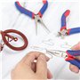 WORKPRO Jeu de Mini Pinces en Acier au Carbone avec Poignée Bi-matière et Sac de Rangement 5 Pièces