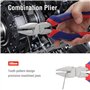 WORKPRO Jeu de Pinces en Cr-V Pince Multiprise, Pince Universelle, Pince Coupante, Pince à Bec Long et Clé à Molette pour Répara