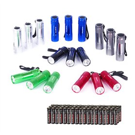 EverBrite Mini Lampe de Poche LED en Aluminium18 Pièces