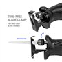 WORKPRO Scie Sabre 710W 0~2800 tr/min Vitesse Variable avec Mécanisme de Changement Rapide de Lame, Profondeur de Coupe Bois/Mét
