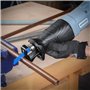 WORKPRO Scie Sabre 710W 0~2800 tr/min Vitesse Variable avec Mécanisme de Changement Rapide de Lame, Profondeur de Coupe Bois/Mét