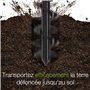 WORKPRO Mèche Jardin Tarière Ø 80 et Ø 40 mm 2 Pièces, Forets de Jardin en Spirale, Outil de Plantation Pratique pour Faire Rapi