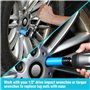 DURATECH Jeu de 3 Douilles à Choc 1/2" pour Protection de Jante de Voiture, Douilles à Impact en CR-MO 17mm, 19mm, 21mm, Identif