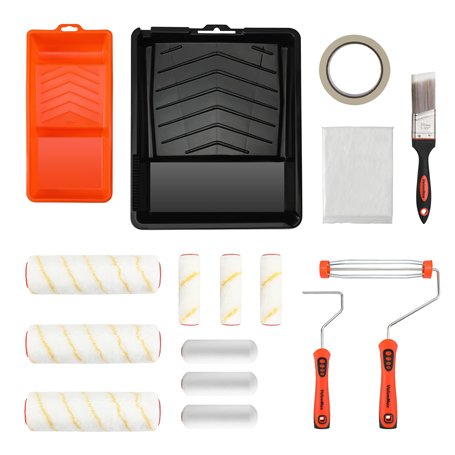 ValueMax Kit de Rouleaux de Peinture et Pinceau à Peinture 16 Pièces