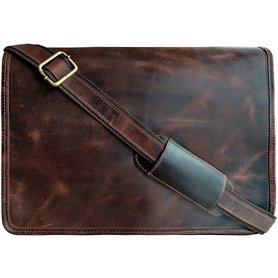 Jaald 38 Cm Mallette Porte-Documents Serviette Sac Messenger À Bandoulière’Épaule en Cuir pour Ordinateur Portable Business Voya