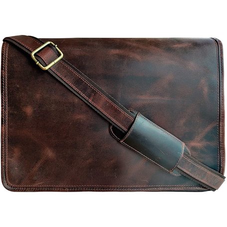 Jaald 38 Cm Mallette Porte-Documents Serviette Sac Messenger À Bandoulière’Épaule en Cuir pour Ordinateur Portable Business Voya