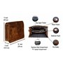 Jaald 40 Cm Mallette Porte-Documents Serviette Sac Messenger À Bandoulière’Épaule En Cuir Pour Ordinateur Portable Business Voya