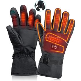 RHESHIN Gants Chauffants électriques d'hiver Chauds Imperméables avec Fonction pour écran Tactile pour Cyclisme Pêche Chasse Ski