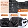 RHESHIN Gants Chauffants électriques d'hiver Chauds Imperméables avec Fonction pour écran Tactile pour Cyclisme Pêche Chasse Ski