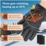 RHESHIN Gants Chauffants électriques d'hiver Chauds Imperméables avec Fonction pour écran Tactile pour Cyclisme Pêche Chasse Ski