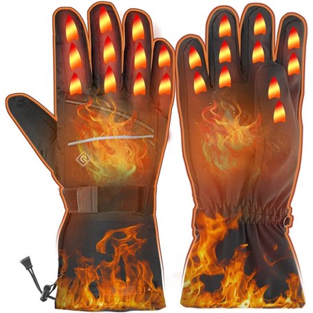 Gants Chauffants d'hiver Électriques Chauds d'hiver Imperméables XAMOFAN avec Fonction d'écran Tactile Gants Thermiques pour Cyc